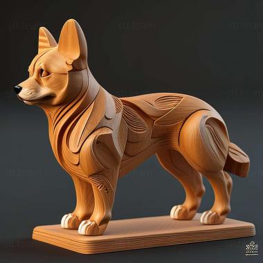 3D model Ryukyu dog breed dog (STL)